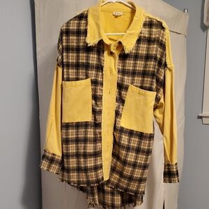 POL Yellow Textured Fabric